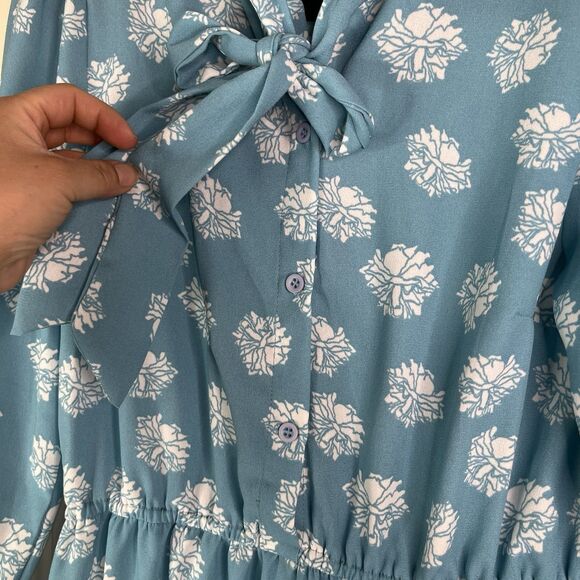 Women's THE GOLDEN GIRLS by ABC Studios Floral Dress Size Small Midi Blue - Picture 4 of 11